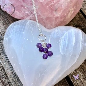 Amethyst Cluster February Birthstone Necklace